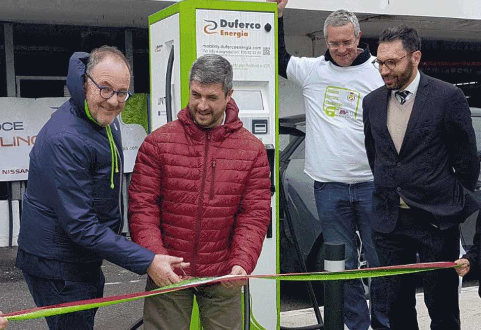 Riviera Electric Challenge: inaugurate strutture di ricarica elettrica Duferco Energia con il progetti Unit-E