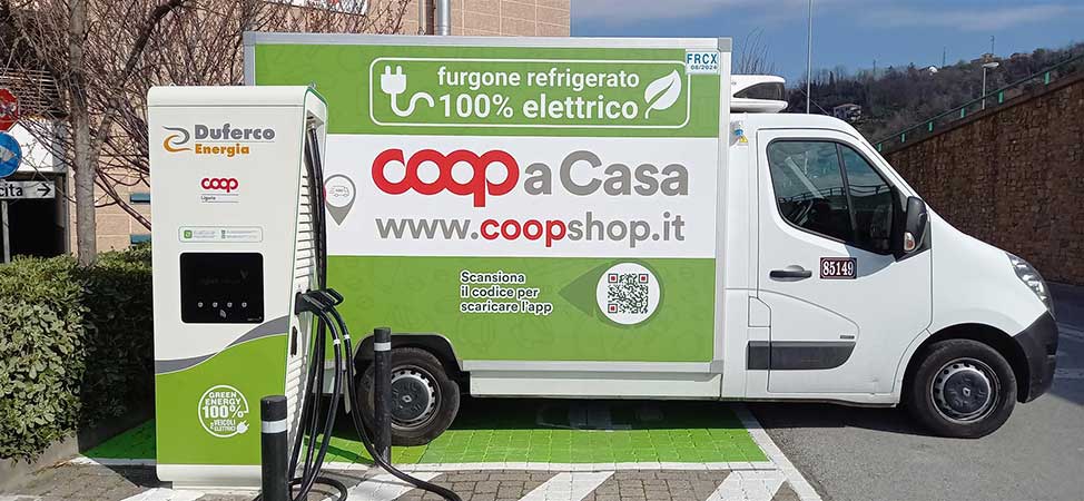 Attiva all’Ipercoop l’Aquilone la prima stazione di ricarica ultrafast per auto elettriche della citta’, realizzata da Duferco Energia