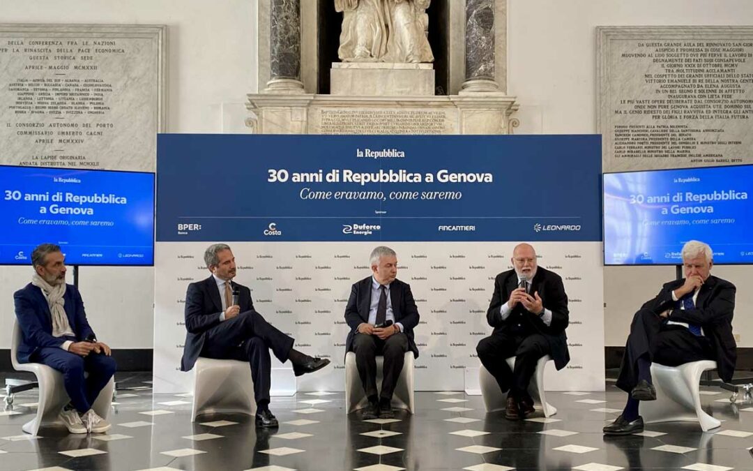 Antonio Gozzi all’incontro per i 30 anni di Repubblica Genova