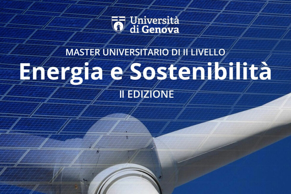 Aperte le iscrizioni al master su Energia e Sostenibilità di UniGE